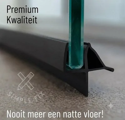 Produktbild von Schwarze Douchestrip Wasserkering 80 cm für 4-8 mm Glas, Silikon