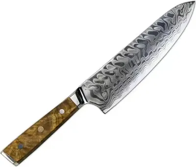 Immagine prodotto di Coltello da cucina damascato YU-37489 - Chef Marrone KP37489
