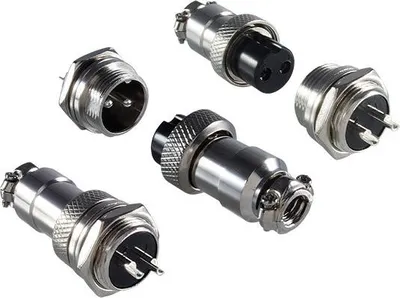 Produktbild von 2-poliger CB-Metallstecker/Buchse