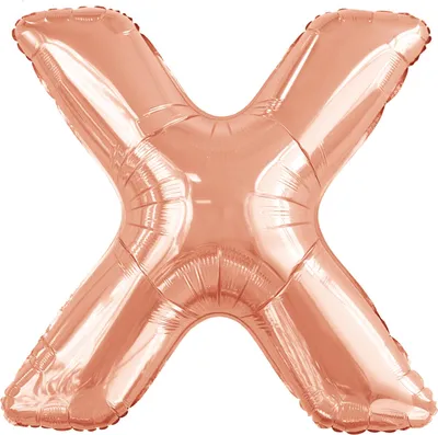 Immagine prodotto di Palloncino in foil lettera X oro rosa - 88 cm