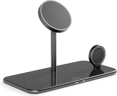 Zdjęcie produktu dla Szklana podstawka ładująca Epico Mag+ z obsługą MagSafe - czarna
