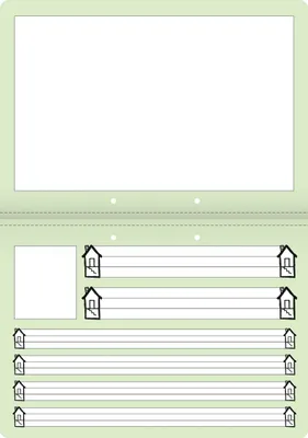 Imagen del producto de 10X BRUNNEN 1044040: Cuaderno para aprender a escribir, formato A4 horizontal, 16 hojas, con líneas SL