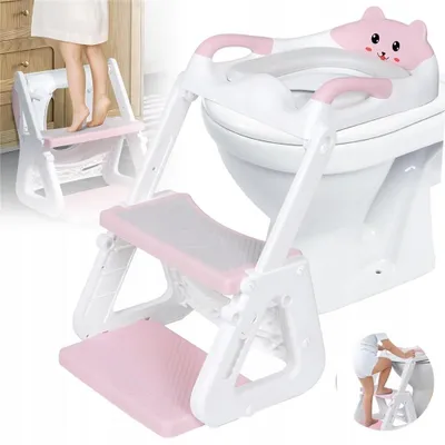 Image de Toilettes pour enfants avec escalier Siège de toilettes pour 1 à 7 enfants Siège de toilettes