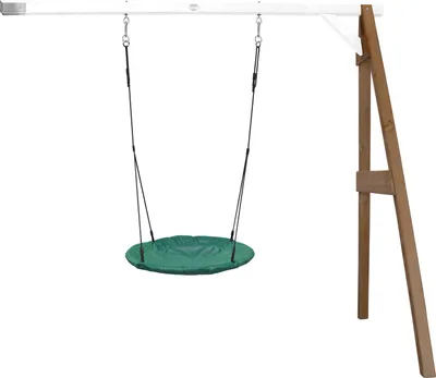Produktbild von AXI Anbau Nestschaukel Summer für Kinder | Outdoor Nest Schaukel 100 cm für den Garten | Nestschaukel / Anbauschaukel in Grün - Anbau Element in Braun / Weiß