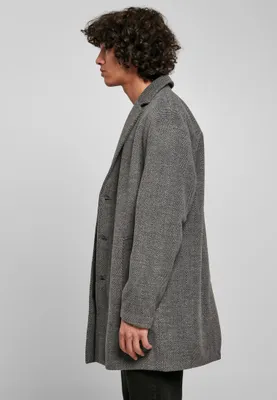 Obrázok produktu pre Urban Classics - Klasický kabát v rybej kosti Mantel grau - XL