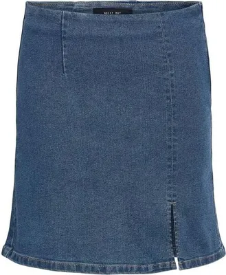 Image de Noisy May Jupe courte pour femme NMDEBBY NM SLIM SKIRT VI518MB NOOS bleu M