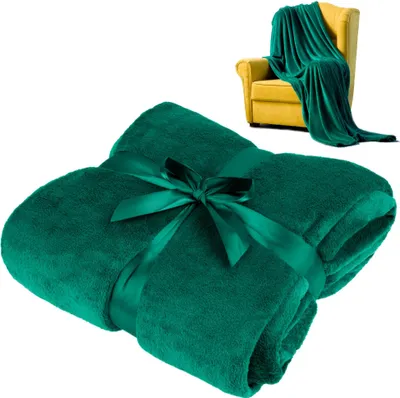 Produktbild von Teesa Fleece Decke 200x220 cm - Grün,  zert.
