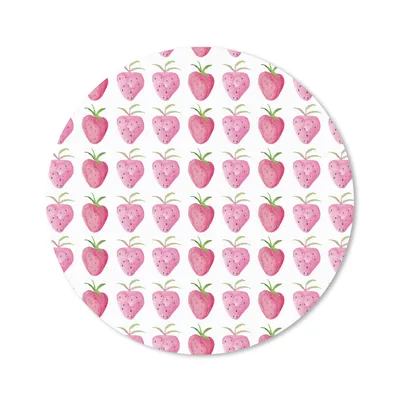 Produktbild von MuchoWow® Mauspad Mousepad Erdbeere - Schablonen - Aquarell 30x30 cm - Mousepads - Maus Mat - Pad - Mausunterlage - Tischunterlage - Schreibtischmatten