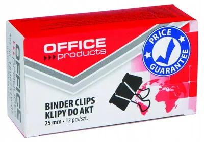 Obrázok produktu pre Kancelárska sponka, 25 mm, čierna – 12 ks
