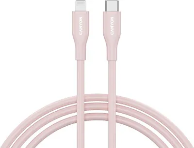 Zdjęcie produktu dla Canyon Kabel Clnm60 C-L 60W Mfi 1M Silikonowy Różowy