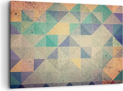 Produktbild von Bild auf Leinwand - Leinwandbild - Einteilig - Abstraktion Dreieck Muster - 120x80cm - Wand Bild - Wanddeko - Wandbilder - Leinwanddruck - Bilder - Wanddekoration - Leinwand bilder - AA120x80-4287