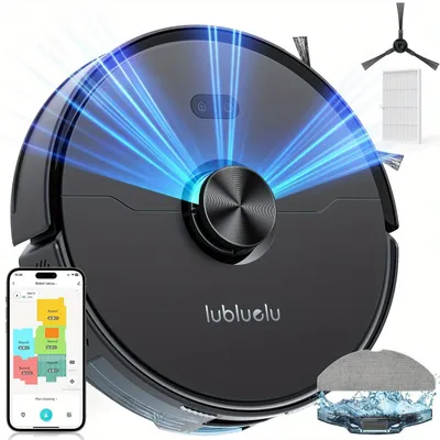 Image de Aspirateur robot - Aspirateur robot avec fonction serpillère - Aspirateur robot - Robot aspirateur - Vidange automatique