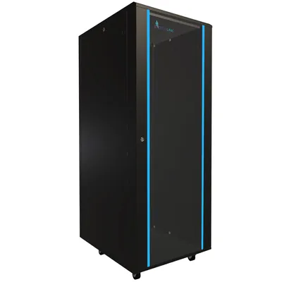 Obrázok produktu pre Extralink EX.11373, Voľne stojací rack, 32U, 1500 kg, Zámok, Koľajnice racku, Nastaviteľné nohy