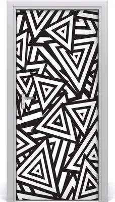 Produktbild von Tulup Türaufkleber 95x205 cm Dekorative Aufkleber Selbstklebend Wasserdichte Tapete Abnehmbar Schlafzimmer Wohnzimmer Wohnkultur - Dreiecke Hintergrund
