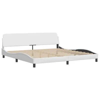Produktbild von Bettgestell "Dover" Weiß 200x200 cm Kunstleder