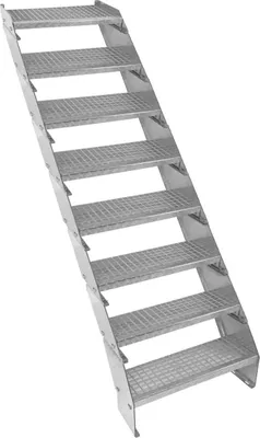 Produktbild von Verstellbare Achtteilige Verzinkter Stahl Treppe – 600mm breit