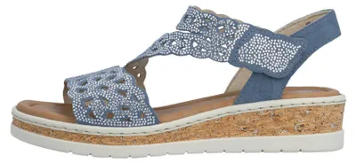 Immagine prodotto di Rieker V415014 V41, sandali da donna, colore blu, adatti al tempo libero