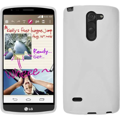 Produktbild von PhoneNatic Case kompatibel mit LG G3 Stylus - weiß Silikon Hülle X-Style + 2 Schutzfolien