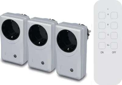 Obrázek produktu pro Sada rádiových dálkových spínačů 3+1 Micro stříbrná (1 ks)