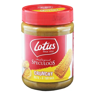 Produktbild von Lotus Speculoos Crunchy Pasta, Spekulatius Brotaufstrich, Keksaufstrich, Aufstrich mit Keksgeschmack, Knusprig, 400 g