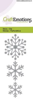 Produktbild von CraftEmotions Stanz- und Prägeschablone - Schneekristalle 3tlg.