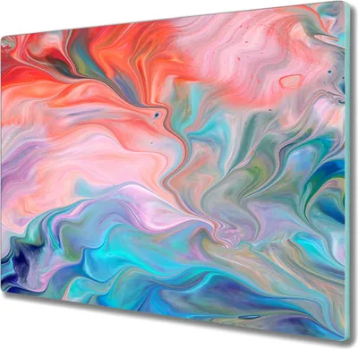 Produktbild von Coloray Hackbrett Küchenbrett Kochplattenabdeckung Schneidebrett Herdabdeckplatte 60x52 cm - abstrakte Wellen