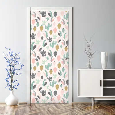 Produktbild von Dekorative Türtapete selbstklebend Klebefolie Türposter Türaufkleber Aquarell Blätter 70 x 200 cm