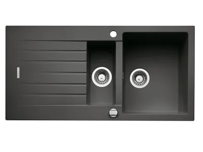 Produktbild von NABER Spüle ANGOLA 150 in LAVA mit Drehexcentergarnitur verchromt / Auflagespüle / 60 cm Schrankbreite
