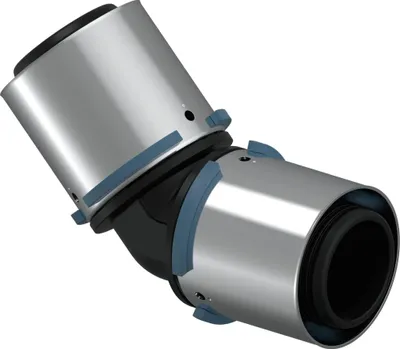 Image de UPONOR S-Press, raccord, angle 45°, PPSU, 40-40, 1 pièce.