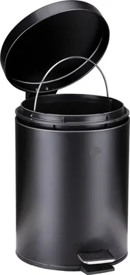 Produktbild von Dirt Devil Tretmülleimer 5L – Mülleimer Küche mit Soft Close – Abfalleimer aus Edelstahl – Herausnehmbarer Inneneimer – Küchenmülleimer - Ø20,5 x 28 CM – Schwarz