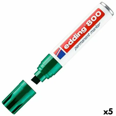 Produktbild von Edding 4-800 004, Grün, Meißel, Grün, Weiß, Aluminium, Fein / Extradick, 4 mm