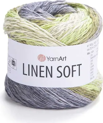 Produktbild von YarnArt Linen Soft Wolle: Leinen, Viskose, Baumwolle - Atmungsaktiv & Sommerlich (272m/100g)