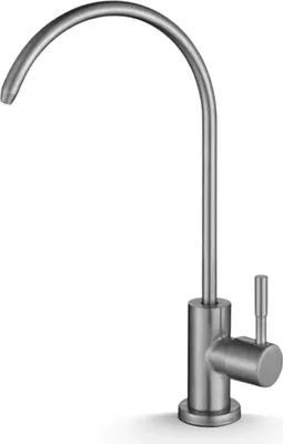 Imagen del producto de Grifo de cocina Ari, acabado grafito antracita, caño giratorio de 360°, acero inoxidable SUS304, cartucho cerámico