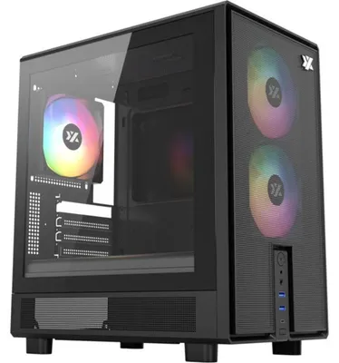 Productafbeelding van XYZ X-CS-ATOM-B, Micro Tower, PC, Zwart, Micro ATX, Mini-ITX