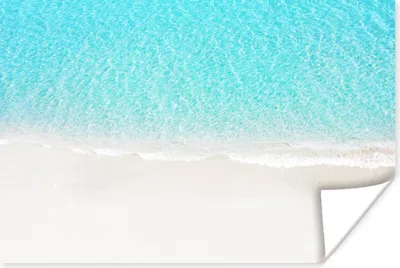 Produktbild von MuchoWow® Poster Blau - Wasser - Strand 60x40 cm - Schlafzimmerdekoration