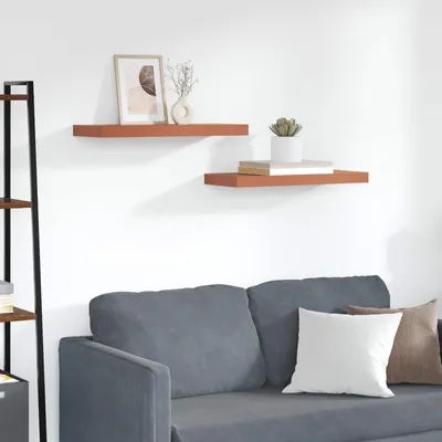Image de Maison Exclusive - Étagère murale 2 pièces Rouge 60 x 23 x 4 cm Matériau dérivé du bois