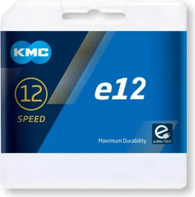 Image de Chaîne Vélo 12 Vitesses Finition Noire - Robustesse Renforcée Pour E-bike - Kmc