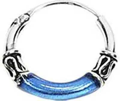Produktbild von Single 925 Sterling Silber Keltische Bali Creole 14mm 7094