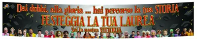 Immagine prodotto di Banner in PVC per festa di laurea, dimensioni 300 x 50 cm