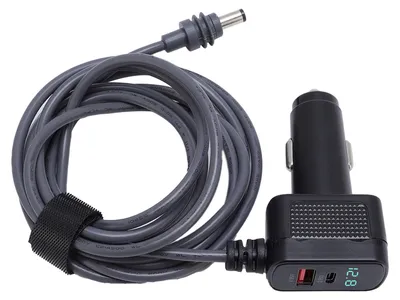Image de Chargeur de voiture Satellite, 5 m (16,4 pieds), compatible USB-C, recharge rapide 36 W, écran numérique, câble d'alimentation pour voiture Satellite pour téléphone et tablette