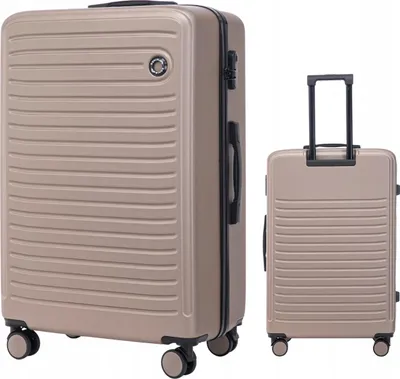 Produktbild von WINGS Große Reisegepäck XXL - 4 Rollen, Hartschale, Gold, 97L, TSA