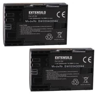 Produktbild von EXTENSILO 2x Akku kompatibel mit Canon XC10, XC15 Kamera (2000 mAh, 7,4 V, Li-Ion)