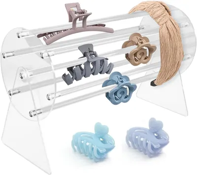 Productafbeelding van Acryl klauw clips organizer - 360 graden roterende haarclips houder - Acryl materiaal haar clip organisator