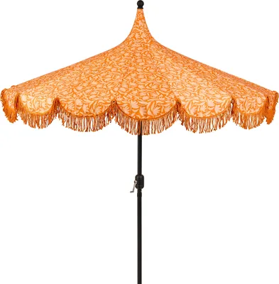 Produktbild von Mica Decorations Kelly Sonnenschirm mit Tragetasche - Stockschirm 238 x Ø235 cm - Garten oder Balkon Sonnenschutz - Polyester, Stahl - Orange