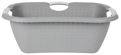 Produktbild von Wäschewanne Ergonomica 27L Wäschekorb Wäschesammler Wäschebox Wäschebehälter , Farbe:hellgrau