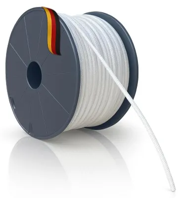 Plissékoord Nylon 20 m, 0,8-1,5 mm, reißfest, UV-beständig, weiß