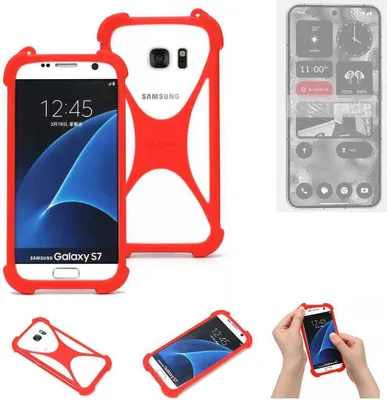 Produktbild von K-S-Trade Handy-Hülle kompatibel mit Nothing 2 Schutz-Hülle Bumper Silikon Schutz Hülle Cover Case Silikoncase Silikonbumper TPU Softcase