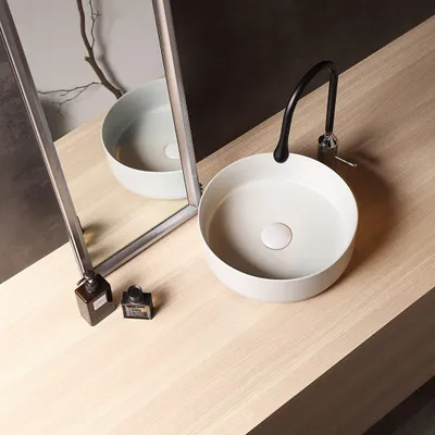 Immagine prodotto di Lavabo da appoggio rotondo in Vetroceramica 35,5CM