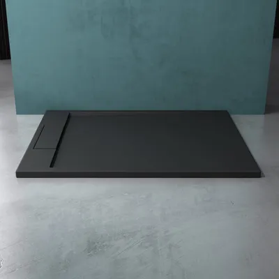Produktbild von Mai & Mai Duschwanne Duschtasse aus Mineralguss BxTxH: 90x120x4cm Mineralgusswanne Anthrazit Matt Geoma04