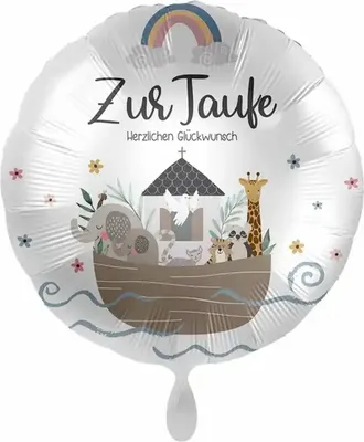 Produktbild von amscan Standard Baptize ark Folienballon PL40 verpackt 43cm